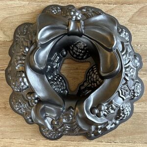 Holiday Wreath Holiday Cake Mold with pine cones William Sonoma